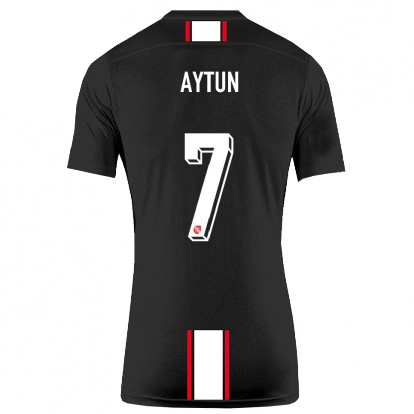 Danxen Kvinder Emre Aytun #7 Sort Hvid Udebane Spillertrøjer 2025/26 Trøje T-Shirt