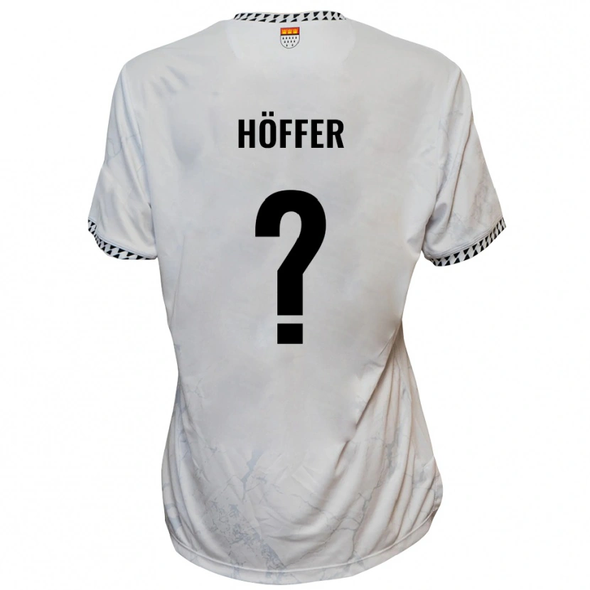 Danxen Kvinder Chantal Höffer #0 Hvid Sort Udebane Spillertrøjer 2025/26 Trøje T-Shirt