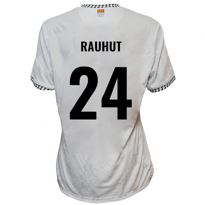 Danxen Kvinder Kevin Rauhut #24 Hvid Sort Udebane Spillertrøjer 2025/26 Trøje T-Shirt