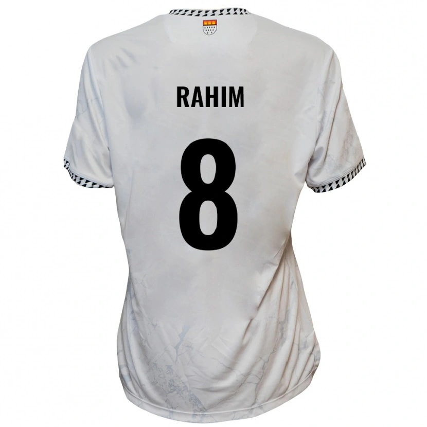 Danxen Kvinder Pawel Rahim #8 Hvid Sort Udebane Spillertrøjer 2025/26 Trøje T-Shirt