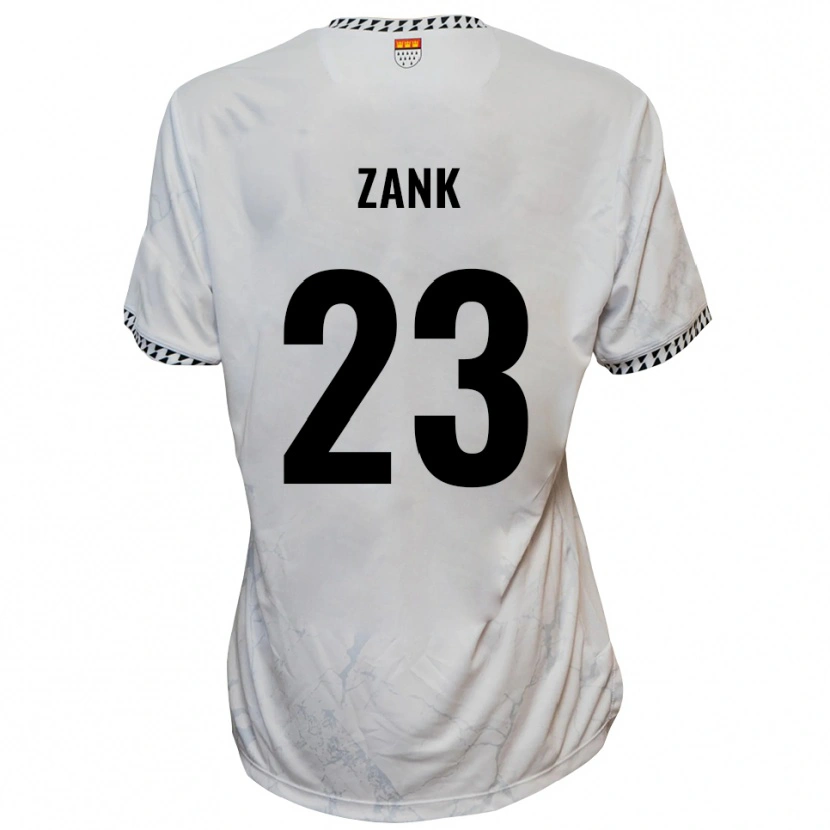 Danxen Kvinder Benjamin Zank #23 Hvid Sort Udebane Spillertrøjer 2025/26 Trøje T-Shirt