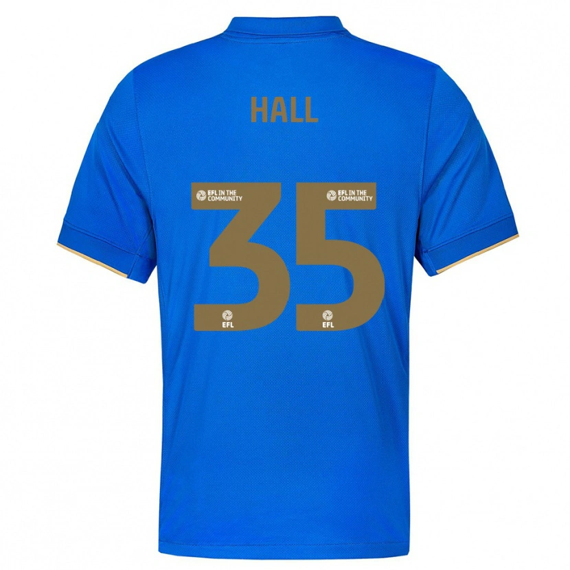 Danxen Børn George Hall #35 Blå Guld Hjemmebane Spillertrøjer 2025/26 Trøje T-Shirt