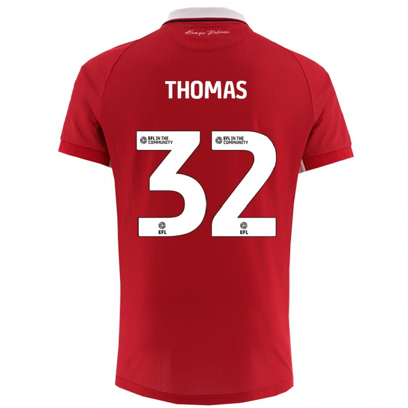 Danxen Børn Lewis Thomas #32 Rød Hvid Hjemmebane Spillertrøjer 2025/26 Trøje T-Shirt