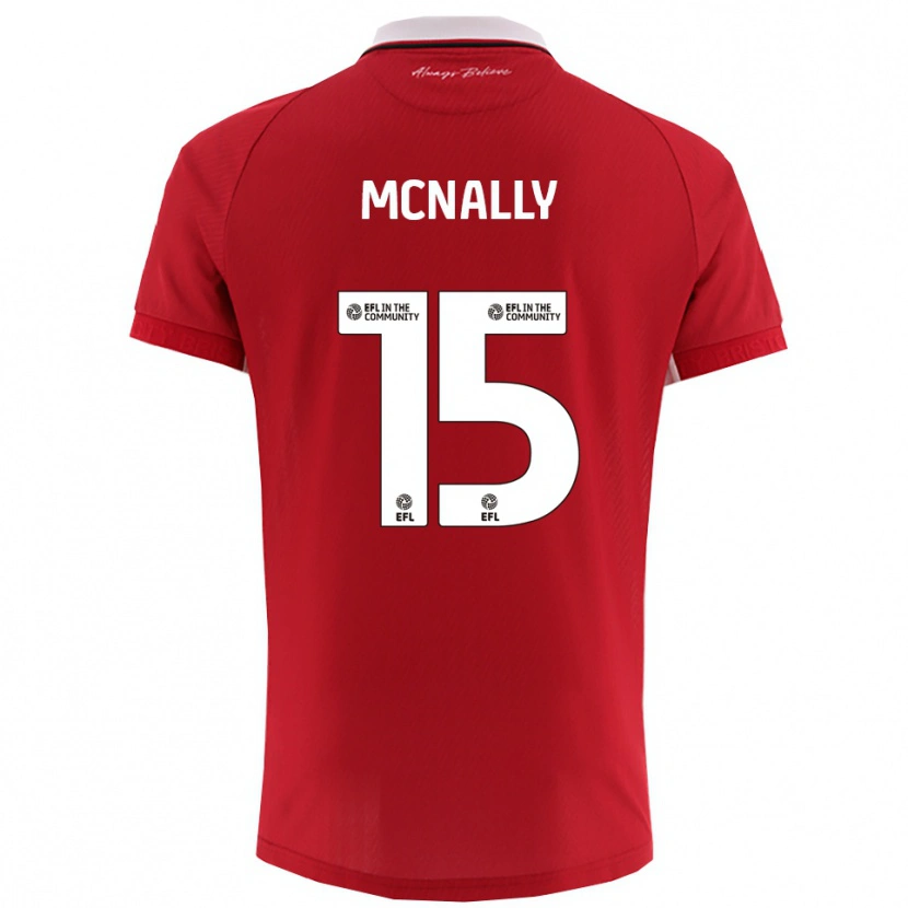 Danxen Børn Luke Mcnally #15 Rød Hvid Hjemmebane Spillertrøjer 2025/26 Trøje T-Shirt