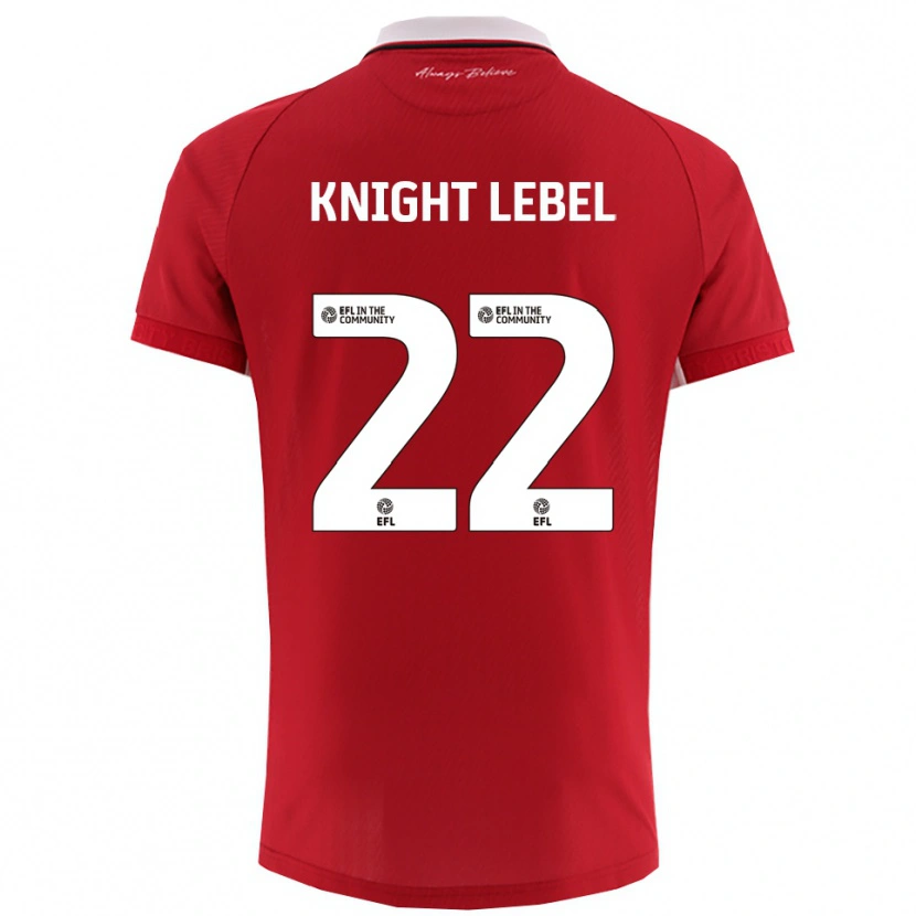 Danxen Børn Jamie Knight-Lebel #22 Rød Hvid Hjemmebane Spillertrøjer 2025/26 Trøje T-Shirt