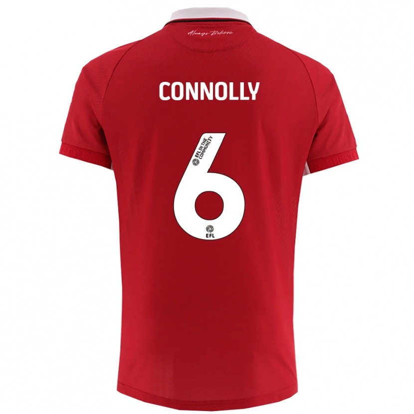 Danxen Børn Megan Connolly #6 Rød Hvid Hjemmebane Spillertrøjer 2025/26 Trøje T-Shirt