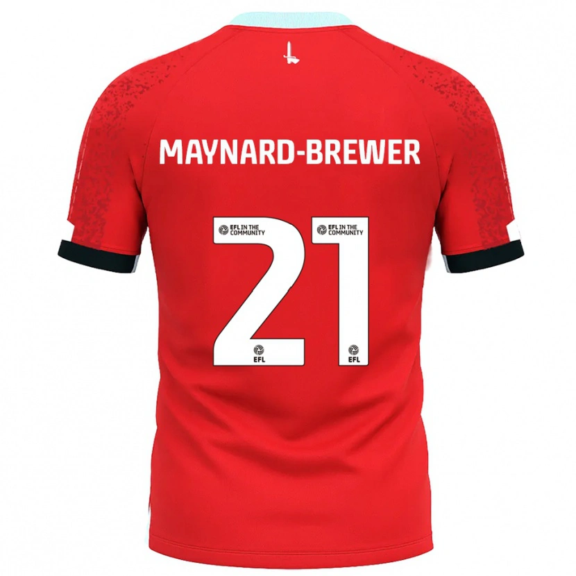 Danxen Børn Ashley Maynard-Brewer #21 Rød Hvid Hjemmebane Spillertrøjer 2025/26 Trøje T-Shirt