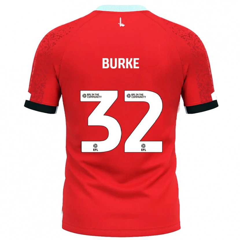 Danxen Børn Reece Burke #32 Rød Hvid Hjemmebane Spillertrøjer 2025/26 Trøje T-Shirt