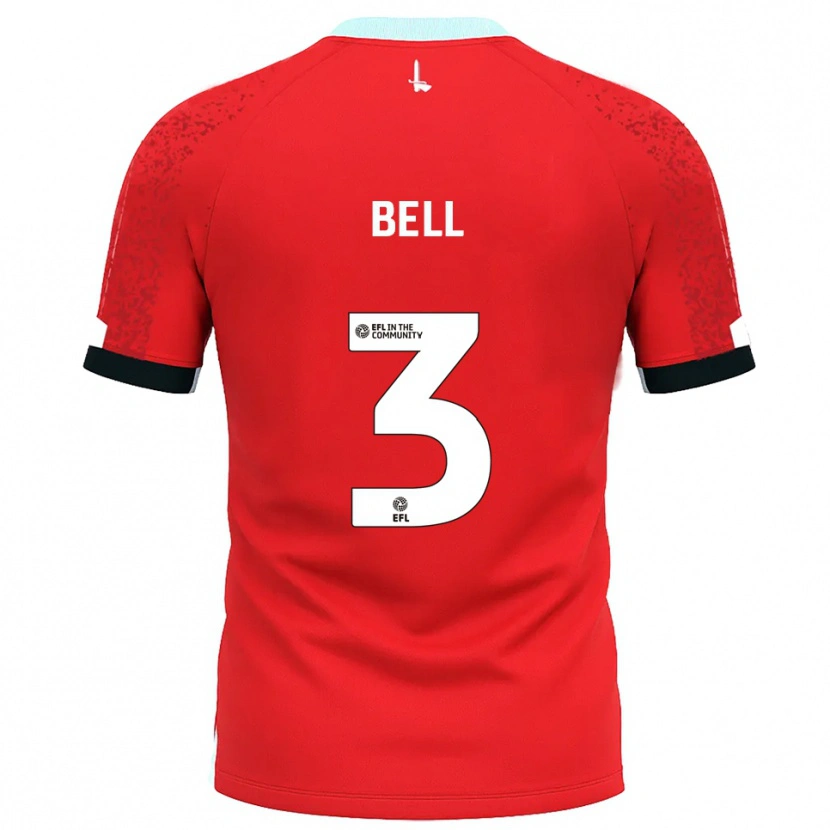 Danxen Børn Amari'i Bell #3 Rød Hvid Hjemmebane Spillertrøjer 2025/26 Trøje T-Shirt