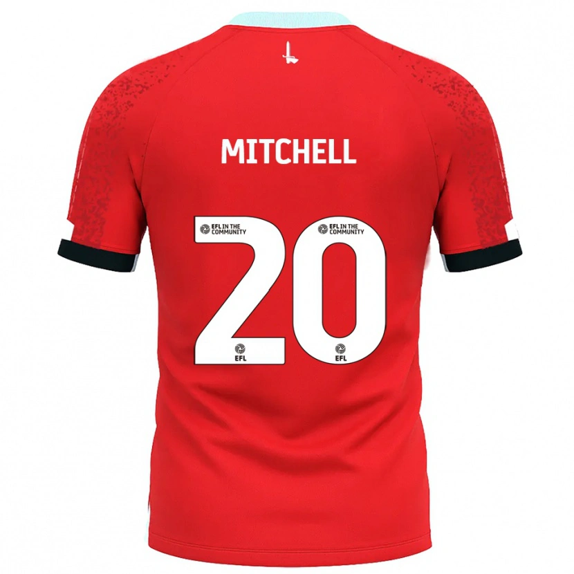 Danxen Børn Zach Mitchell #20 Rød Hvid Hjemmebane Spillertrøjer 2025/26 Trøje T-Shirt