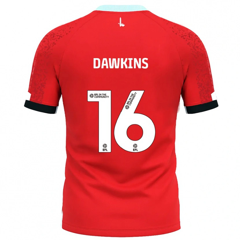 Danxen Børn Marley Dawkins #16 Rød Hvid Hjemmebane Spillertrøjer 2025/26 Trøje T-Shirt