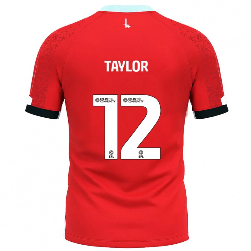 Danxen Børn Terry Taylor #12 Rød Hvid Hjemmebane Spillertrøjer 2025/26 Trøje T-Shirt
