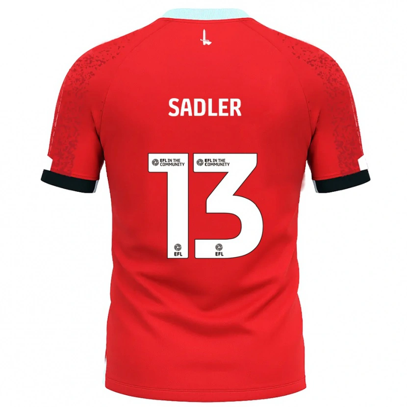 Danxen Børn Jude Sadler #13 Rød Hvid Hjemmebane Spillertrøjer 2025/26 Trøje T-Shirt
