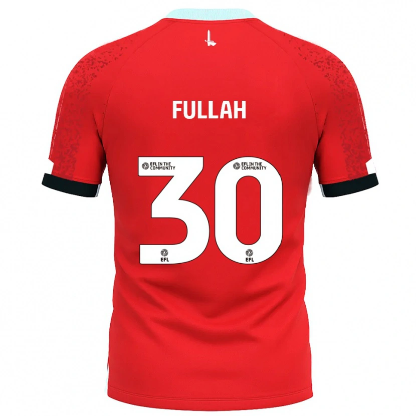 Danxen Børn Ibrahim Fullah #30 Rød Hvid Hjemmebane Spillertrøjer 2025/26 Trøje T-Shirt