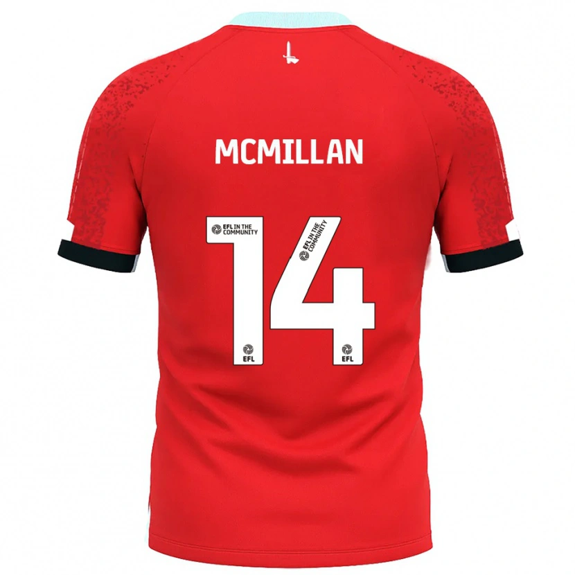 Danxen Børn Ellis Mcmillan #14 Rød Hvid Hjemmebane Spillertrøjer 2025/26 Trøje T-Shirt