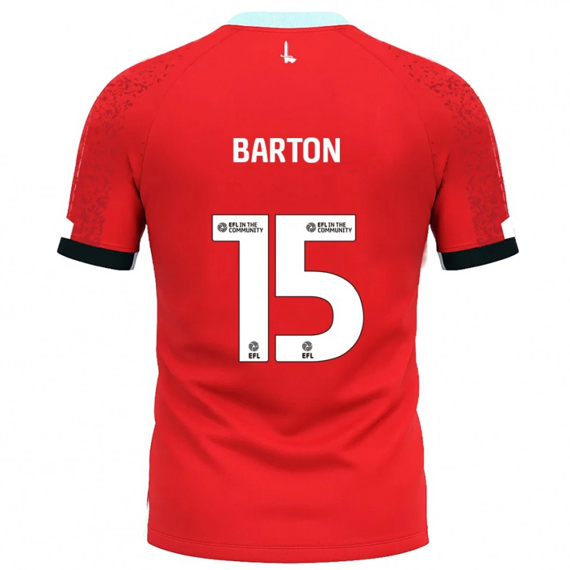 Danxen Børn Kayleigh Barton #15 Rød Hvid Hjemmebane Spillertrøjer 2025/26 Trøje T-Shirt