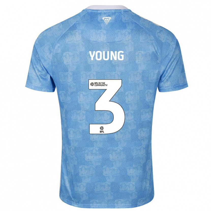Danxen Børn Shay Young #3 Himmelblå Hvid Hjemmebane Spillertrøjer 2025/26 Trøje T-Shirt