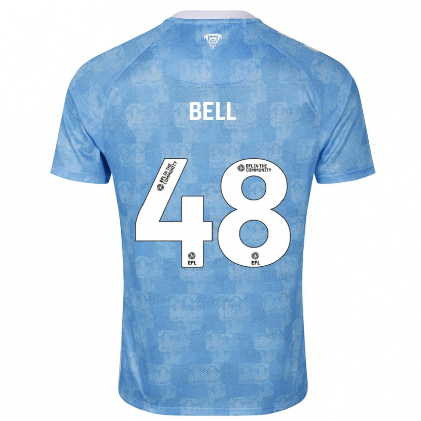 Danxen Børn Luke Bell #48 Himmelblå Hvid Hjemmebane Spillertrøjer 2025/26 Trøje T-Shirt
