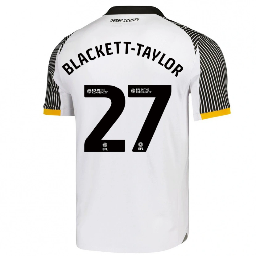 Danxen Børn Corey Blackett-Taylor #27 Hvid Sort Hjemmebane Spillertrøjer 2025/26 Trøje T-Shirt
