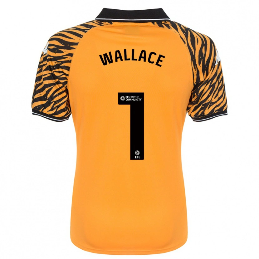 Danxen Børn Abbi Wallace #1 Orange Sort Hjemmebane Spillertrøjer 2025/26 Trøje T-Shirt