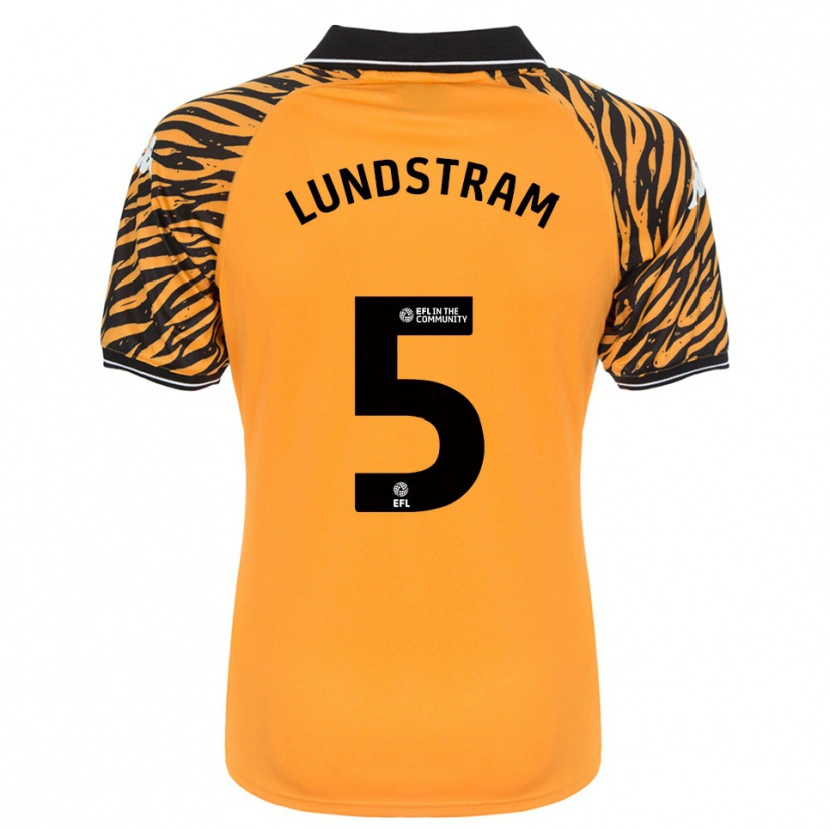 Danxen Børn John Lundstram #5 Orange Sort Hjemmebane Spillertrøjer 2025/26 Trøje T-Shirt