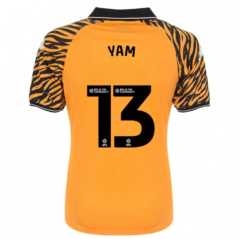 Danxen Børn Callum Yam #13 Orange Sort Hjemmebane Spillertrøjer 2025/26 Trøje T-Shirt