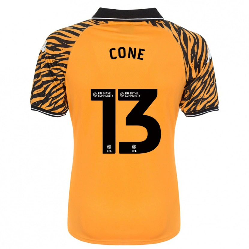 Danxen Børn Sharla Cone #13 Orange Sort Hjemmebane Spillertrøjer 2025/26 Trøje T-Shirt
