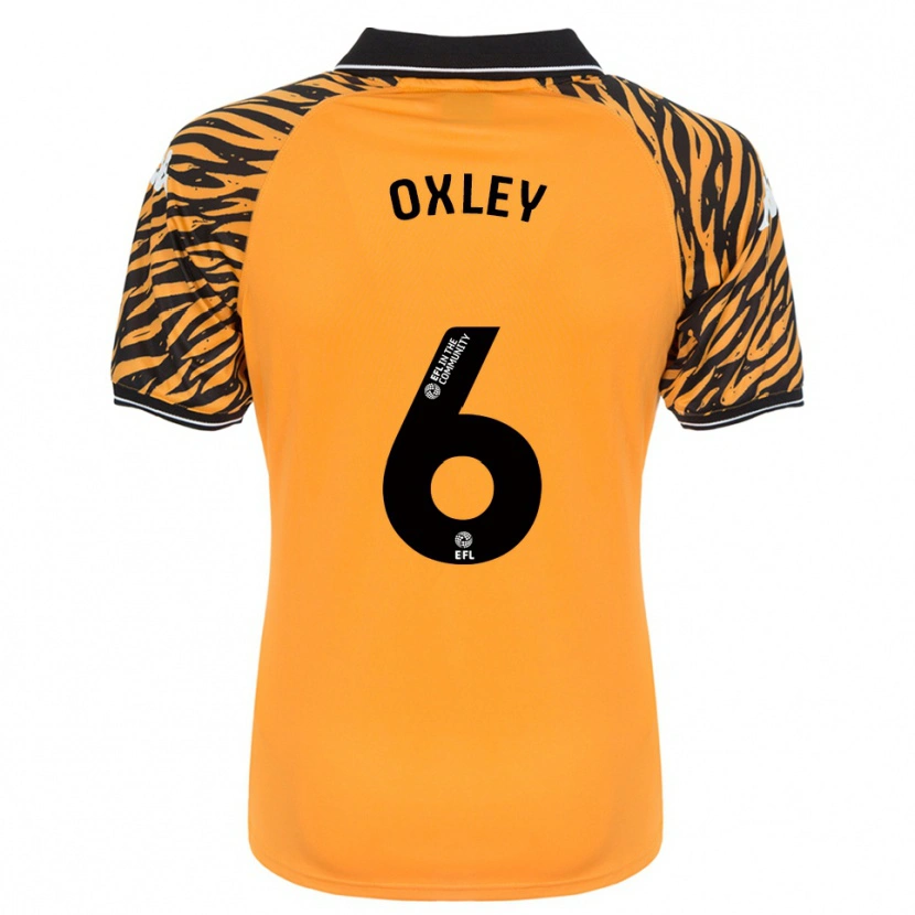 Danxen Børn Tilly Oxley #6 Orange Sort Hjemmebane Spillertrøjer 2025/26 Trøje T-Shirt