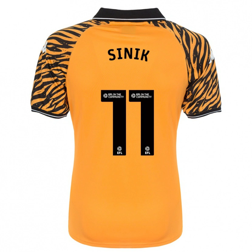 Danxen Børn Doğukan Sinik #11 Orange Sort Hjemmebane Spillertrøjer 2025/26 Trøje T-Shirt