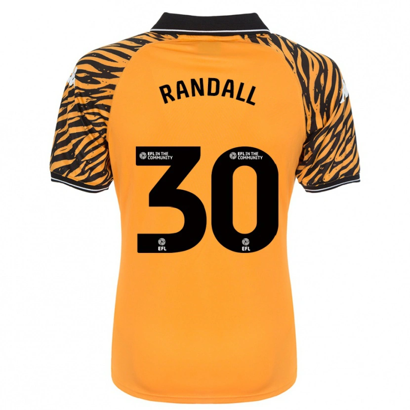 Danxen Børn Jennifer Randall #30 Orange Sort Hjemmebane Spillertrøjer 2025/26 Trøje T-Shirt