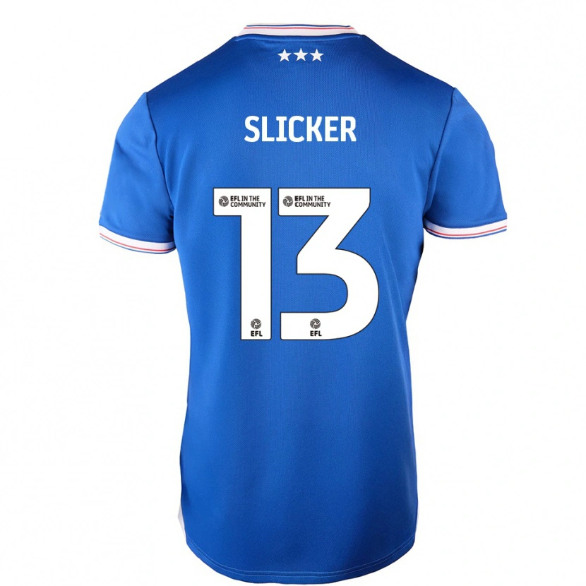 Danxen Børn Cieran Slicker #13 Blå Hvid Hjemmebane Spillertrøjer 2025/26 Trøje T-Shirt