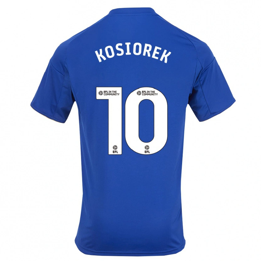 Danxen Børn Bartosz Kosiorek #10 Blå Guld Hjemmebane Spillertrøjer 2025/26 Trøje T-Shirt
