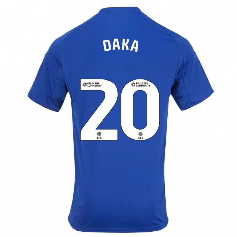 Danxen Børn Patson Daka #20 Blå Guld Hjemmebane Spillertrøjer 2025/26 Trøje T-Shirt