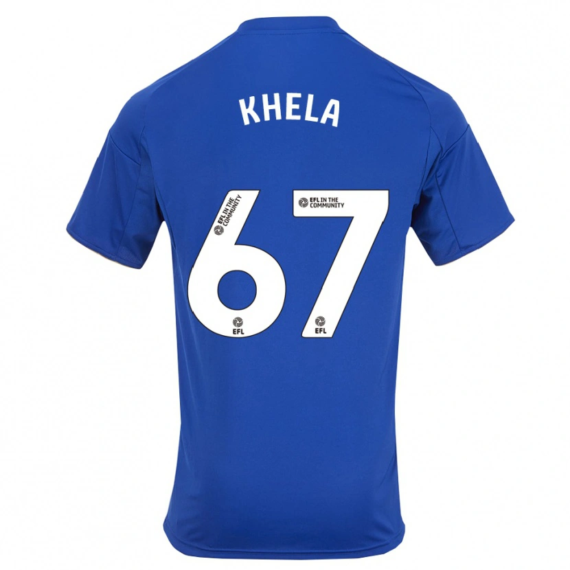 Danxen Børn Reiss Khela #67 Blå Guld Hjemmebane Spillertrøjer 2025/26 Trøje T-Shirt