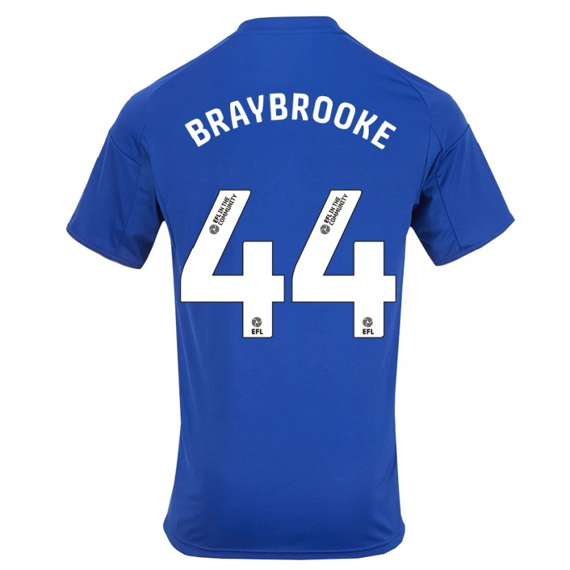 Danxen Børn Sammy Braybrooke #44 Blå Guld Hjemmebane Spillertrøjer 2025/26 Trøje T-Shirt
