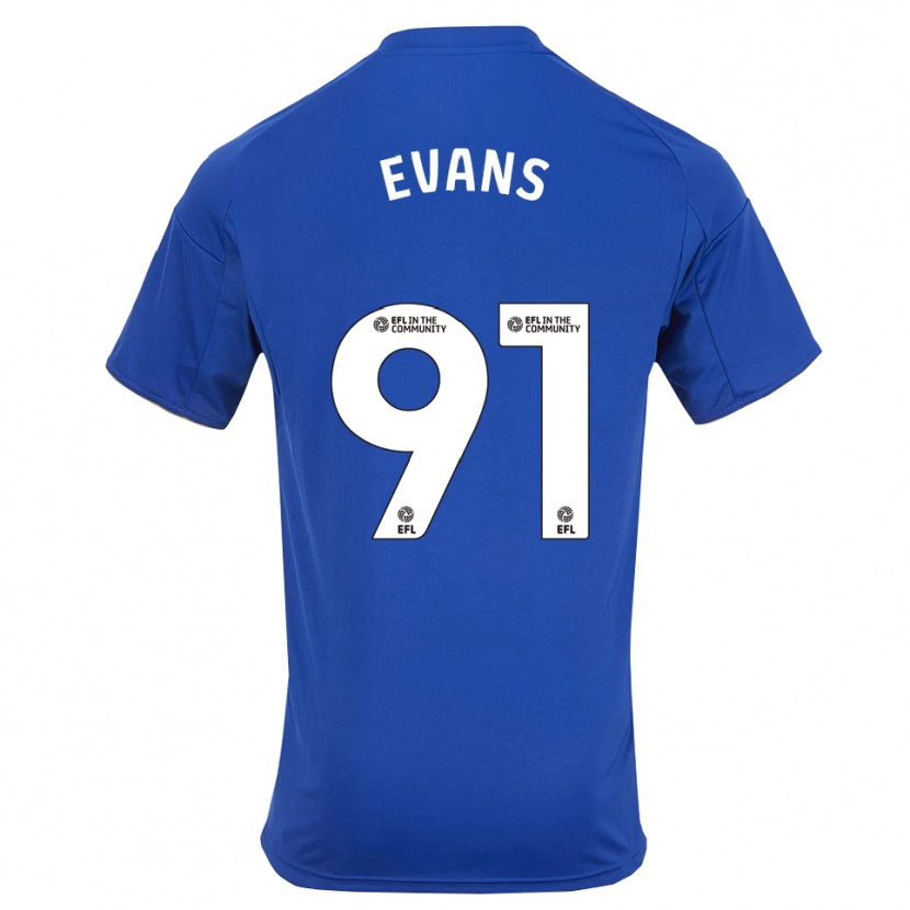Danxen Børn Jake Evans #91 Blå Guld Hjemmebane Spillertrøjer 2025/26 Trøje T-Shirt