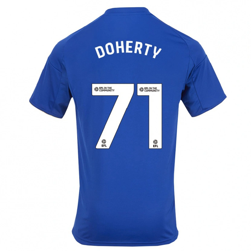 Danxen Børn Arlo Doherty #71 Blå Guld Hjemmebane Spillertrøjer 2025/26 Trøje T-Shirt