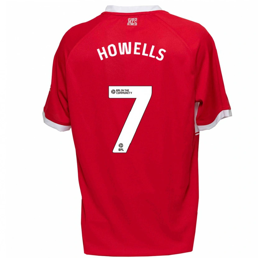 Danxen Børn Max Howells #7 Rød Hvid Hjemmebane Spillertrøjer 2025/26 Trøje T-Shirt