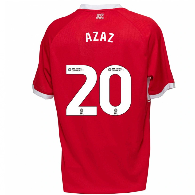 Danxen Børn Finn Azaz #20 Rød Hvid Hjemmebane Spillertrøjer 2025/26 Trøje T-Shirt