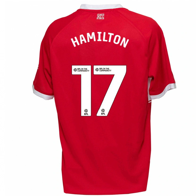 Danxen Børn Micah Hamilton #17 Rød Hvid Hjemmebane Spillertrøjer 2025/26 Trøje T-Shirt