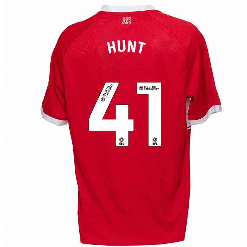 Danxen Børn Harley Hunt #41 Rød Hvid Hjemmebane Spillertrøjer 2025/26 Trøje T-Shirt