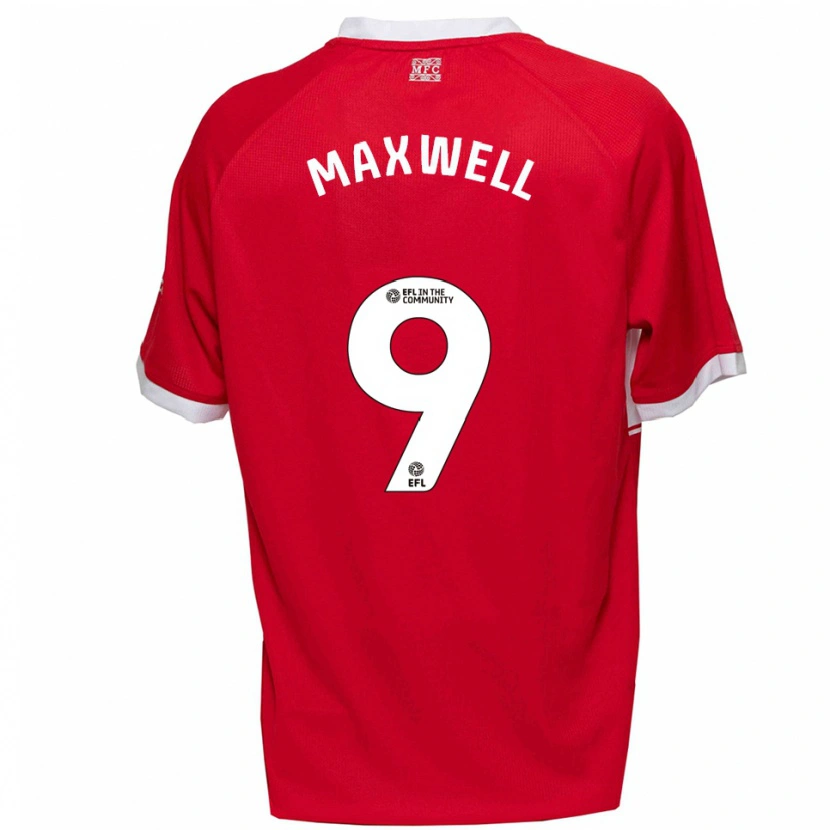 Danxen Børn Armani Maxwell #9 Rød Hvid Hjemmebane Spillertrøjer 2025/26 Trøje T-Shirt