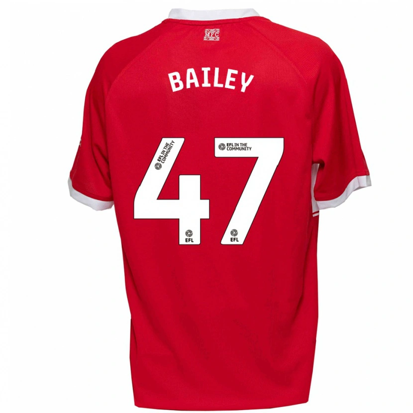 Danxen Børn Bailey Palmer #47 Rød Hvid Hjemmebane Spillertrøjer 2025/26 Trøje T-Shirt