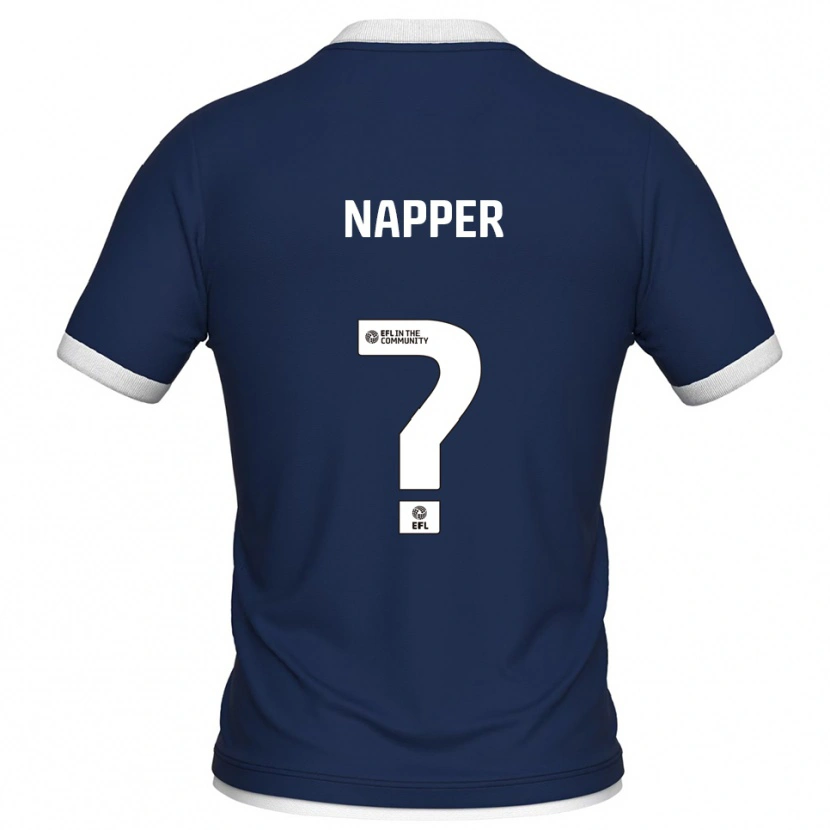 Danxen Børn Ellen Napper #0 Marine Hvid Hjemmebane Spillertrøjer 2025/26 Trøje T-Shirt
