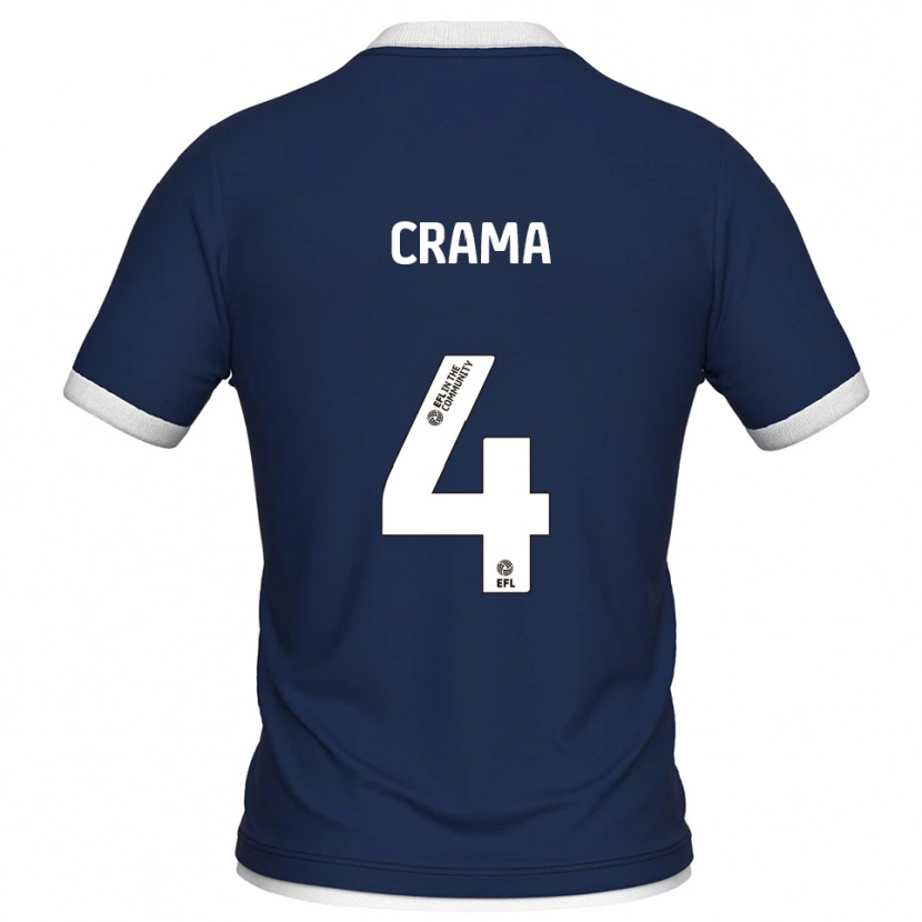 Danxen Børn Tristan Crama #4 Marine Hvid Hjemmebane Spillertrøjer 2025/26 Trøje T-Shirt
