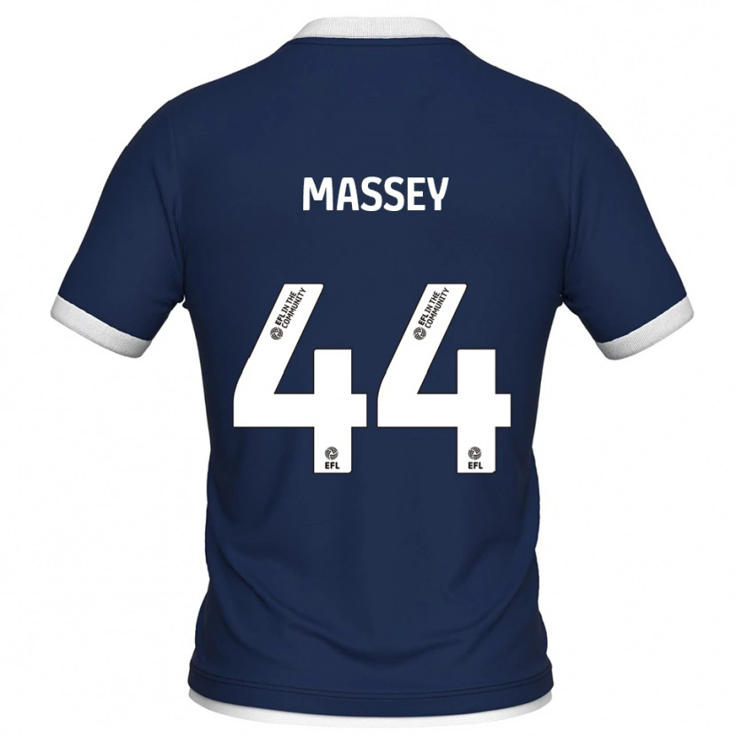 Danxen Børn Alfie Massey #44 Marine Hvid Hjemmebane Spillertrøjer 2025/26 Trøje T-Shirt