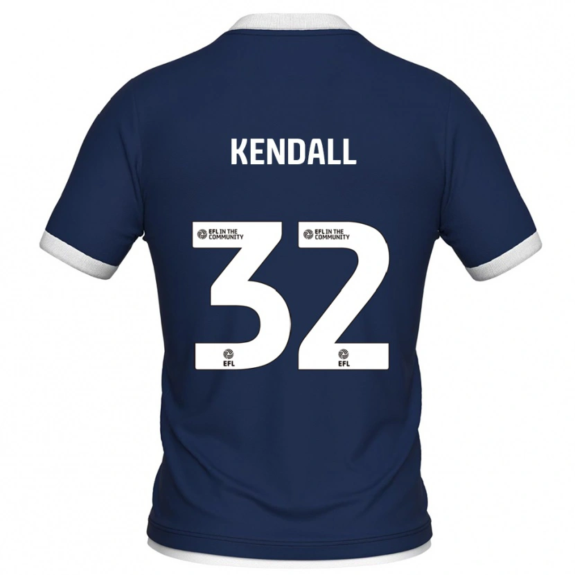 Danxen Børn Sheldon Kendall #32 Marine Hvid Hjemmebane Spillertrøjer 2025/26 Trøje T-Shirt