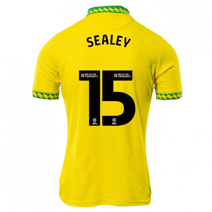 Danxen Børn La'sean Sealey #15 Hvid Grøn Hjemmebane Spillertrøjer 2025/26 Trøje T-Shirt