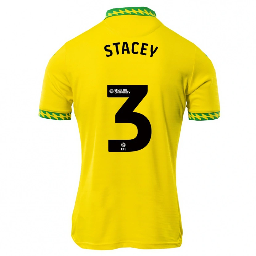 Danxen Børn Jack Stacey #3 Hvid Grøn Hjemmebane Spillertrøjer 2025/26 Trøje T-Shirt