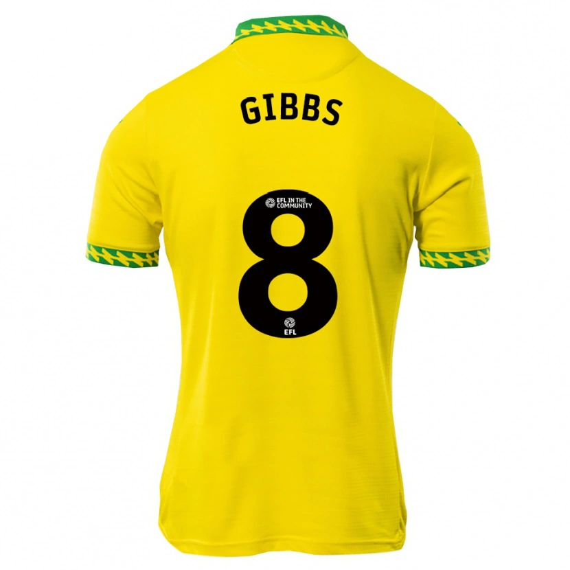 Danxen Børn Liam Gibbs #8 Hvid Grøn Hjemmebane Spillertrøjer 2025/26 Trøje T-Shirt